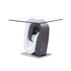 Rocky - End Table - White / Gray