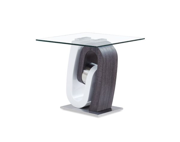 Rocky - End Table - White / Gray