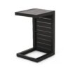 Aluminum Outdoor Side Table, C Shaped End Table, Outside Small Table For Patio - Black - Image 7
