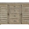 Ludin - Louvred Door Buffet - Taupe - Image 2