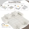 Modern Oversized Modular Sectional Sofa, Sparkling Chenille Fabric Soft Cushion Sofa With 8 Pillows, 8 Pieces Diy Combination Tufted Sofa, No Assembly Required - Beige - Image 19