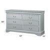 Louis Philippe - 5 Pieces Bedroom Set Eastern King - Platinum - Image 11