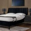 Aspen - Queen Vertical Tufted Headboard Platform Bed Set - Anthracite Black - Image 14