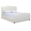 Marcella - King Upholstered Shelter Headboard Bed Set - Antique White - Image 2