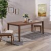 Farmhouse Dining Table With Square Leg, Rustic Style - Walnut - Image 5