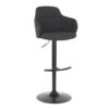 Boyne - Industrial Adjustable Barstool With Swivel (Set of 2) - Black / Dark Gray - Image 2