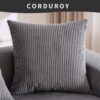 Compression Sofa: Combining Chaise Longue With 3 Seater, Corduroy Fabric, Full Sponge Compression Sofa, Combined Sofa With 4 Pillows For Living / Home Furniture / Apartment - Gray - Image 16