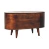 Rounded Lid Up Blanket Box - Walnut - Image 2