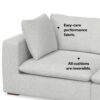 Jasmine - 2 Seater Sofa - Gray - Image 13