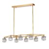 Crystal Chandelier For Dining Room, 8 Light Kitchen Chandelier Light Fixture Modern Metal Industrial Chandeliers For Farmhouse Entryway Living Room (8*G9 Bulbs Included) - Matte Gold - Image 12