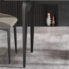 70.87" Modern Artificial Stone White Straight Edge Black Metal Leg Dining Table, Can Accommodate 6-8 People - White / Black - Image 7