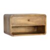 Floating Curve Open Slot Nightstand - Oak - Image 2