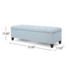 Glouster - Contemporary Storage Ottoman With Button Tufting - Blue - Image 3