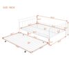 Full Size Daybed With Curved Handle Design And Twin Size Trundle - White - Image 11