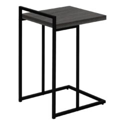 Accent Table, C - Shaped, Stylish Modern - Gray