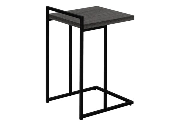 Accent Table, C - Shaped, Stylish Modern - Gray