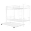 Twin Over Twin Bunk Bed With Trundle, Can Be Divided Into Two Beds, No Box Spring Needed - White - Image 8