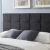 Marakesh - Contemporary Fabric Upholstered King / California King Headboard - Black - Image 4