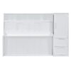 Queen Size Murphy Wall Bed With Closet And Drawers - White - Image 2