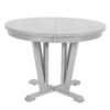 Topmax - 5 Piece Rustic Extendable Dining Table Set Round Trestle Table And 4 Cross Back Dining Chairs For Kitchen, Dining Room - Gray - Image 18