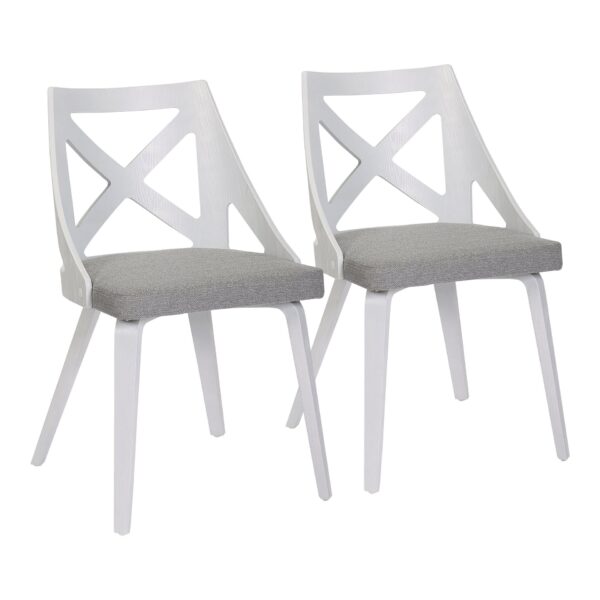 Charlotte - Farmhouse Chair (Set of 2) - White / Light Gray