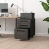 3 Drawer Mobile File Cabinet Under Desk Office, Simple Style Versatile Storage Cabinet, 5 Wheel Design Anti-Tilting Cold Rolled Steel Waterproof Moisture-Proof - Black - Image 18