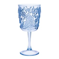 Paisley - Acrylic Wine Glasses (Set of 4), Bpa Free, Unbreakable, 13Oz - Blue