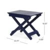 Outdoor Folding Wooden Side Table - Navy Blue - Image 2