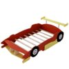 Full Size Race Car Shaped Platform Bed With Wheels - Red - Image 6