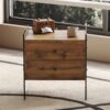 Double Drawer Bedside Table - Wood - Image 8
