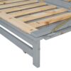Queen Size Murphy Bed With Iron Legs, Modern Design - Gray - Image 18