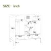 Bathroom Vanity Without Sink, Cabinet Base Only, Two Cabinets And Five Drawers, Solid Wood Frame - Gray - Image 7