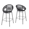 Ferrara - Outdoor Patio Barstool (Set of 2) - Black - Image 2