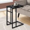 Accent Table, C - Shaped, Modern Design - Black - Image 5