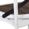 2 Pieces Set Dining Side Chair Rustic Modern Farmhouse Design Retro Design With Metal X Design - Antique Dark Oak / Antique White - Image 9