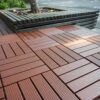 Interlocking Plastic Deck Tiles 44 Pack, 12" X 12" Waterproof Outdoor / Indoor Patio Flooring - Brown - Image 2