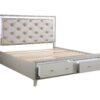 Sliverfluff - Eastern King Bed With LED & Storage - Champagne - Image 5