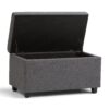 Darcy - Storage Ottoman Bench - Slate Gray - Image 3