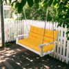 2 Piece High Back Patio Chair Cushion Set, Tufted Adirondack And Rocking Chair Cushions For Garden, Porch Or Office Use - Yellow - Image 10