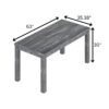 Albany - Solid Wood Dining Table For 6, Small Kitchen And Breakfast Table - Gray - Image 7