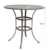 42" Cast Aluminum Round Bar Table - Gray - Image 4