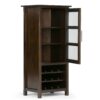 Avalon - High Storage Wine Rack Cabinet - Dark Tobacco Brown - Image 2