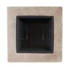 Outdoor Wood Bruning Magnesium Oxide Fire Pit With Lid - Natural Gray - Image 10