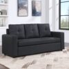 Aiden - Linen Fabric Sleeper Sofa With Tufting - Black - Image 4