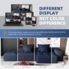 Modern Oversized Modular Sectional Sofa With Ottoman, Seat, Chaise Lounge And Armrest, Sparkling Chenille Fabric Soft Cushion Sofa With 4 Pillows, 4 Pieces Diy Combination Tufted Sofa, No Assembly Required - Blue - Image 15
