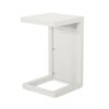 Aluminum Outdoor Side Table, C Shaped End Table, Outside Small Table For Patio - White - Image 5