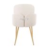 Dahlia - Contemporary Dining Chair (Set of 2) - Gold / Cream - Image 5