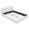 Queen Size Upholstered Platform Bed With Headboard - White - Image 6