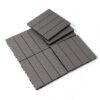Wood Plastic Composite Deck Tiles (Set of 20), Sustainable Composite Decking Resist Rust, Water, Weather, Easy To Diy & Maintain, Ideal For Patios, Balconies, Rooftops - Light Gray - Image 12