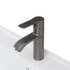 Modern Freestanding 36" Bathroom Vanity With Ceramic Sink, Hot And Cold Faucet, Storage Cabinet & Open Iron Shelf - Natural - Image 15